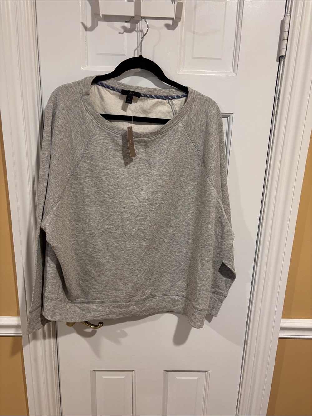 J. Crew Light Gray Crewneck Pullover Sweatshirt